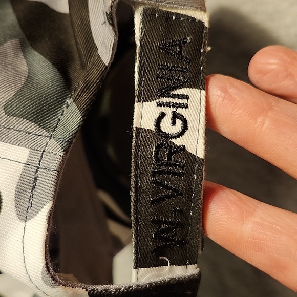 City Hunter West Virginia Black and Grey Camo Velcroback Hat - Picture 5 of 8